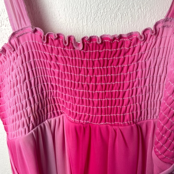 La Belle Pink Multi Layer Flared Formal Dress - Picture 8 of 9